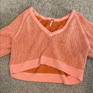 Crop sweater pink
